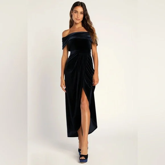 chinese dress ladies Aspiga Women's Ladies Lilah Velvet Maxi Viscose Dress Winter Occasion - Natural main image 1